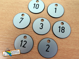 Kunststof sleutelhangers 30mm rond